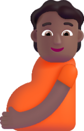 pregnant person medium dark emoji