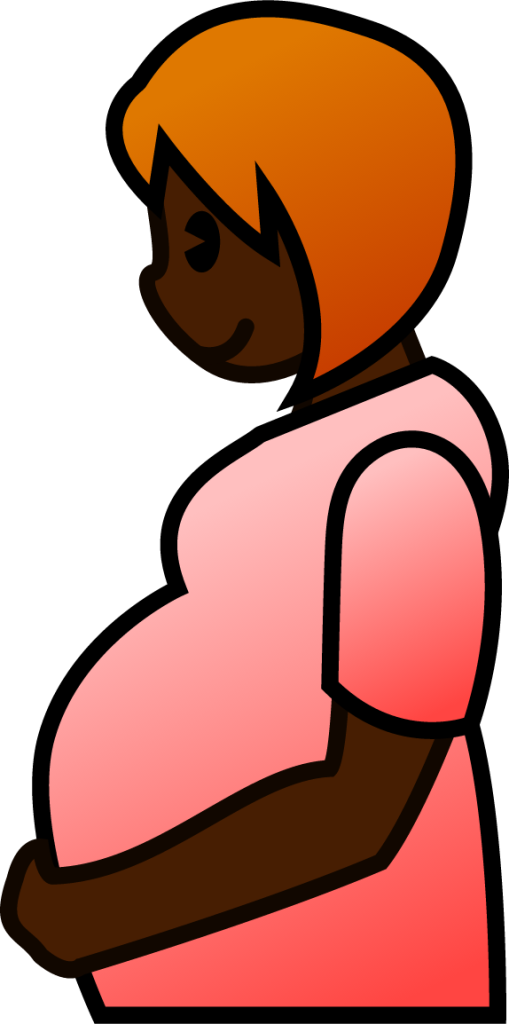 pregnant woman (black) emoji