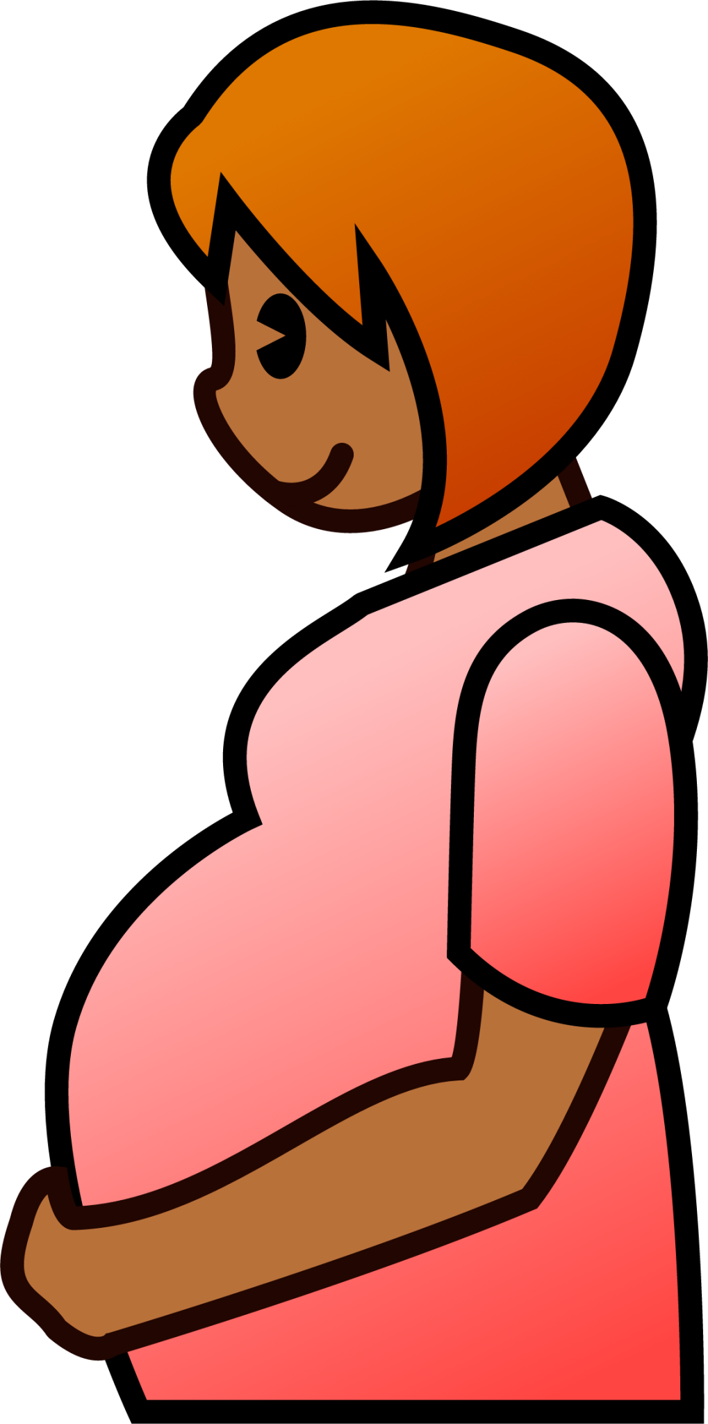 pregnant woman (brown) emoji