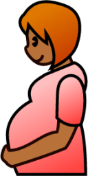 pregnant woman (brown) emoji