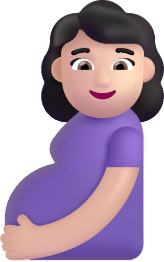 pregnant woman light emoji