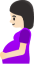 pregnant woman: light skin tone emoji