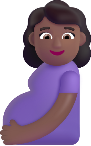 pregnant woman medium dark emoji