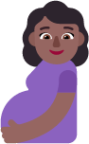 pregnant woman medium dark emoji