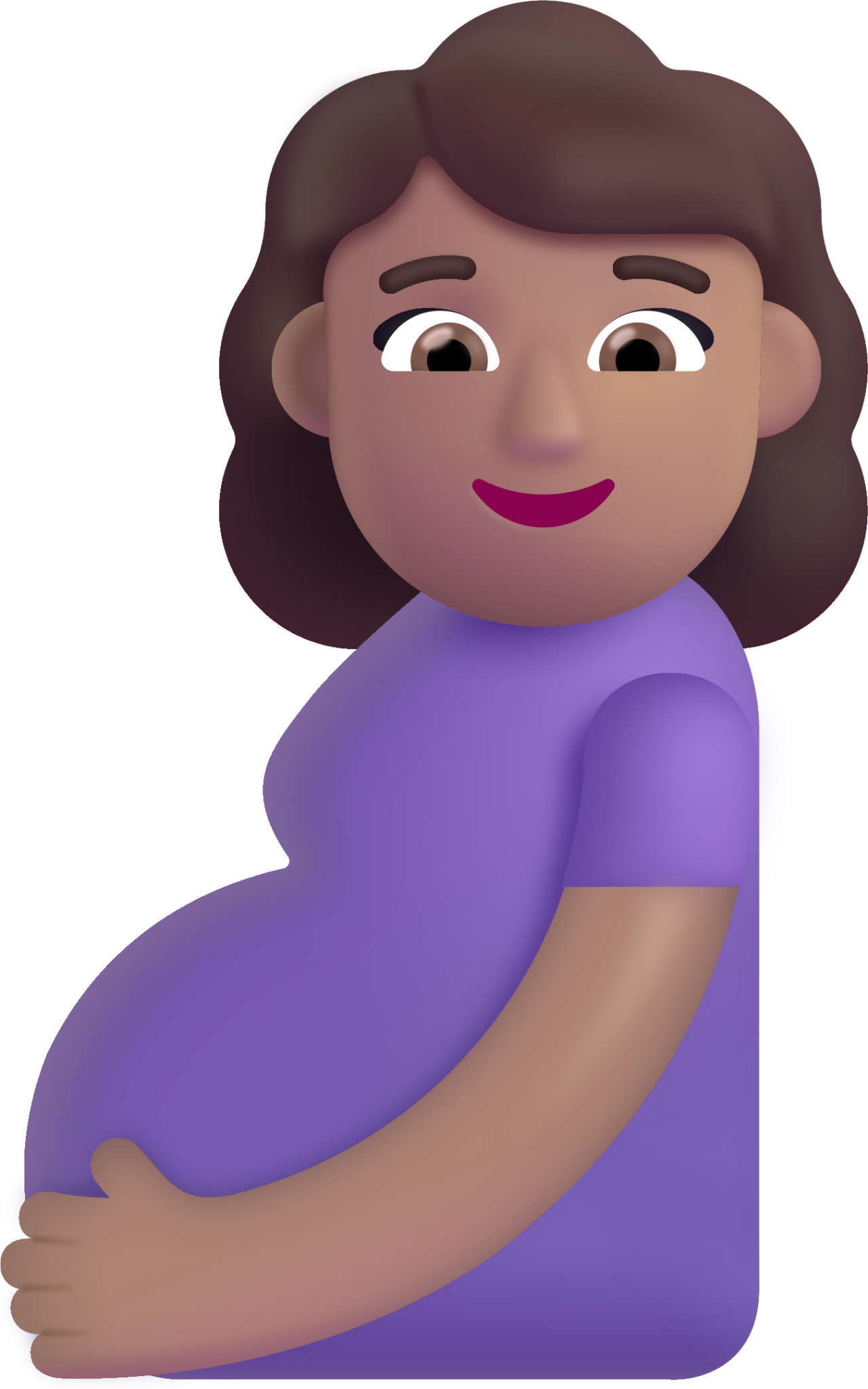 pregnant woman medium emoji