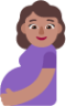 pregnant woman medium emoji