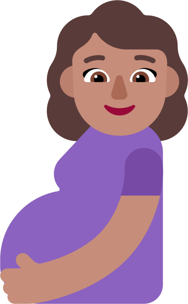 pregnant woman medium emoji