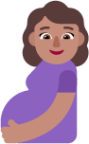 pregnant woman medium emoji