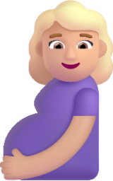 pregnant woman medium light emoji