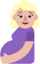 pregnant woman medium light emoji