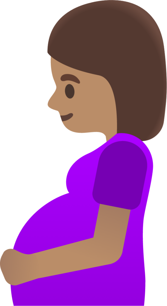 pregnant woman: medium skin tone emoji