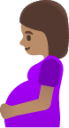 pregnant woman: medium skin tone emoji