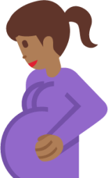 pregnant woman tone 4 emoji
