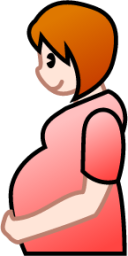pregnant woman (white) emoji