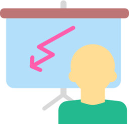 presentation decrease icon