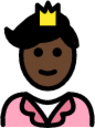 prince: dark skin tone emoji