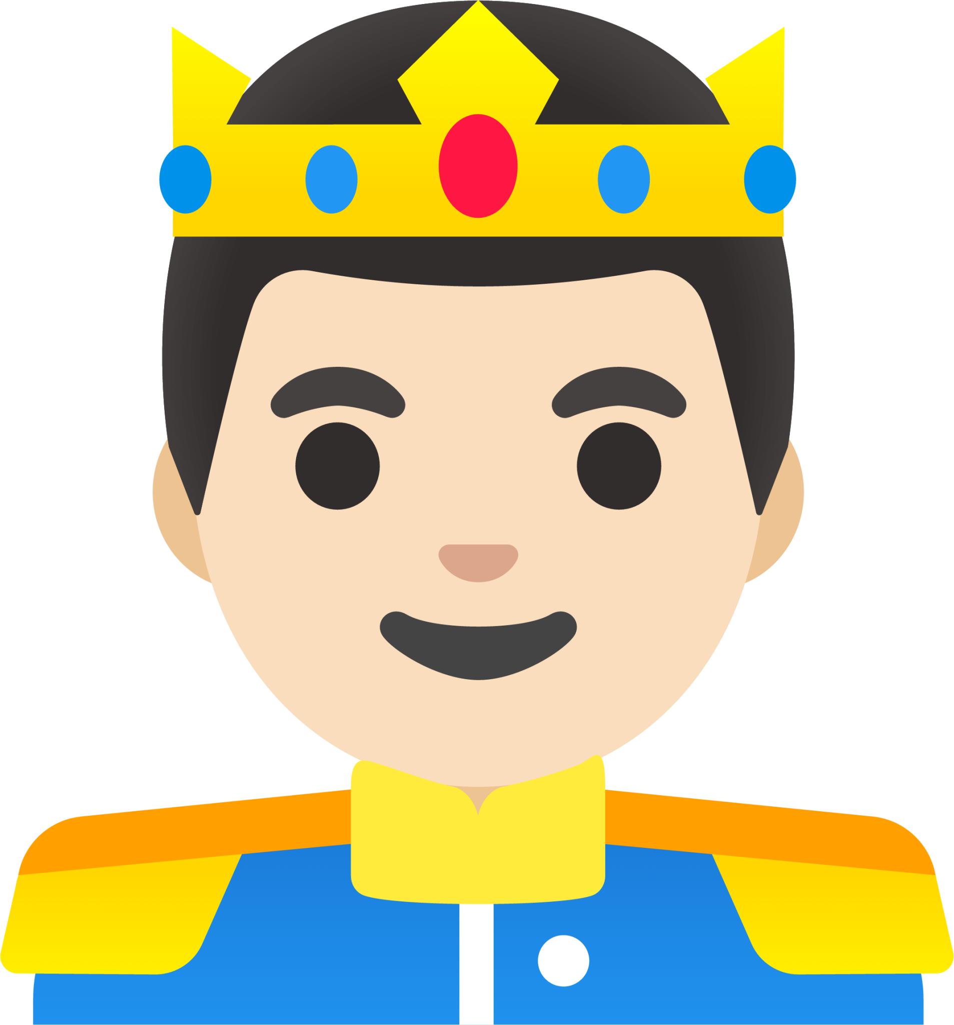 prince: light skin tone emoji
