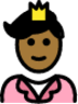 prince: medium-dark skin tone emoji