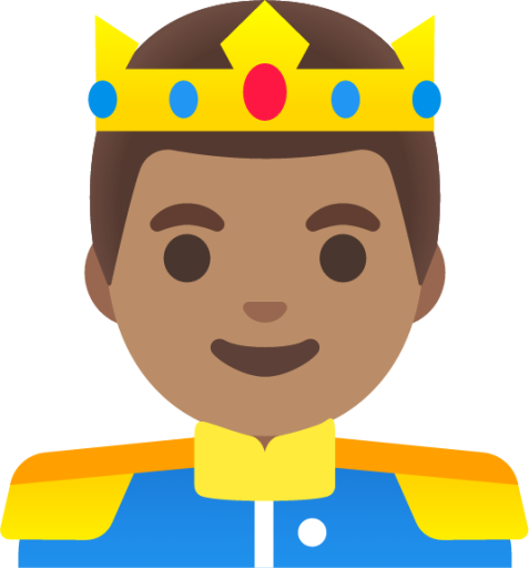 prince: medium skin tone emoji