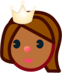 princess (brown) emoji