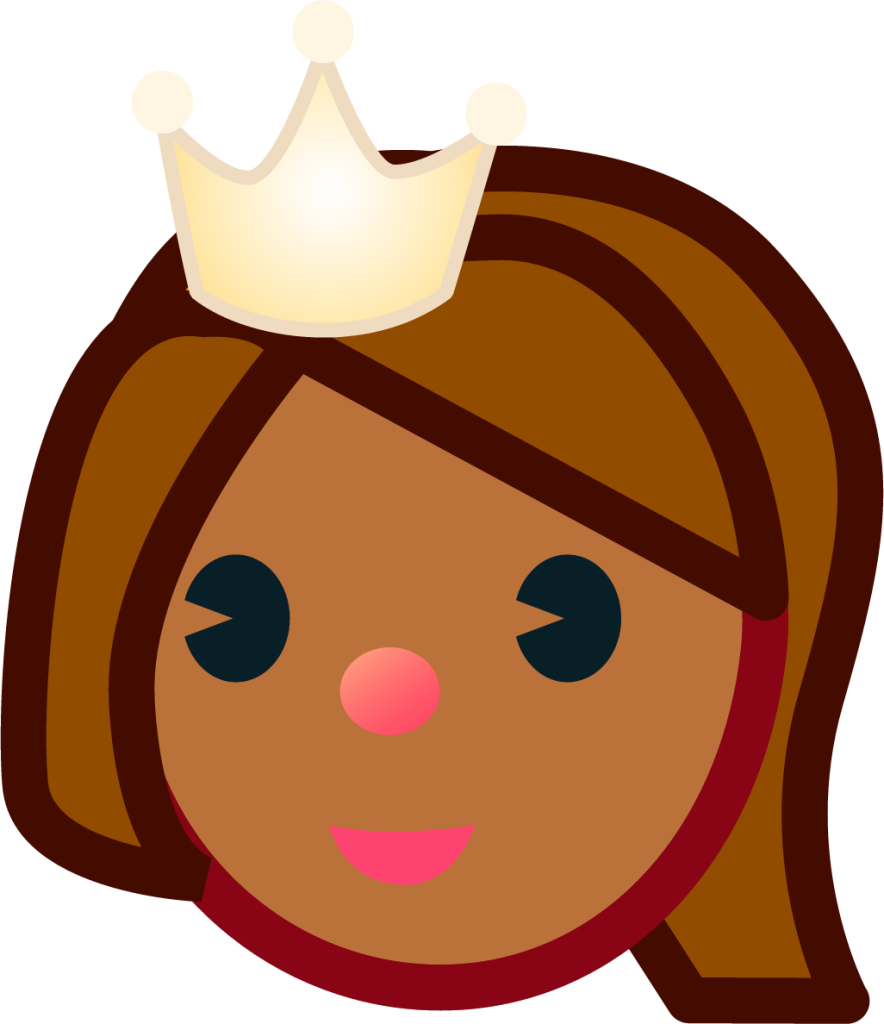 princess (brown) emoji