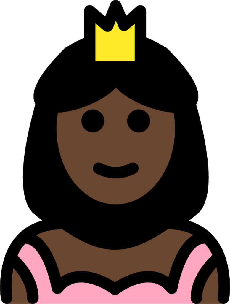princess: dark skin tone emoji