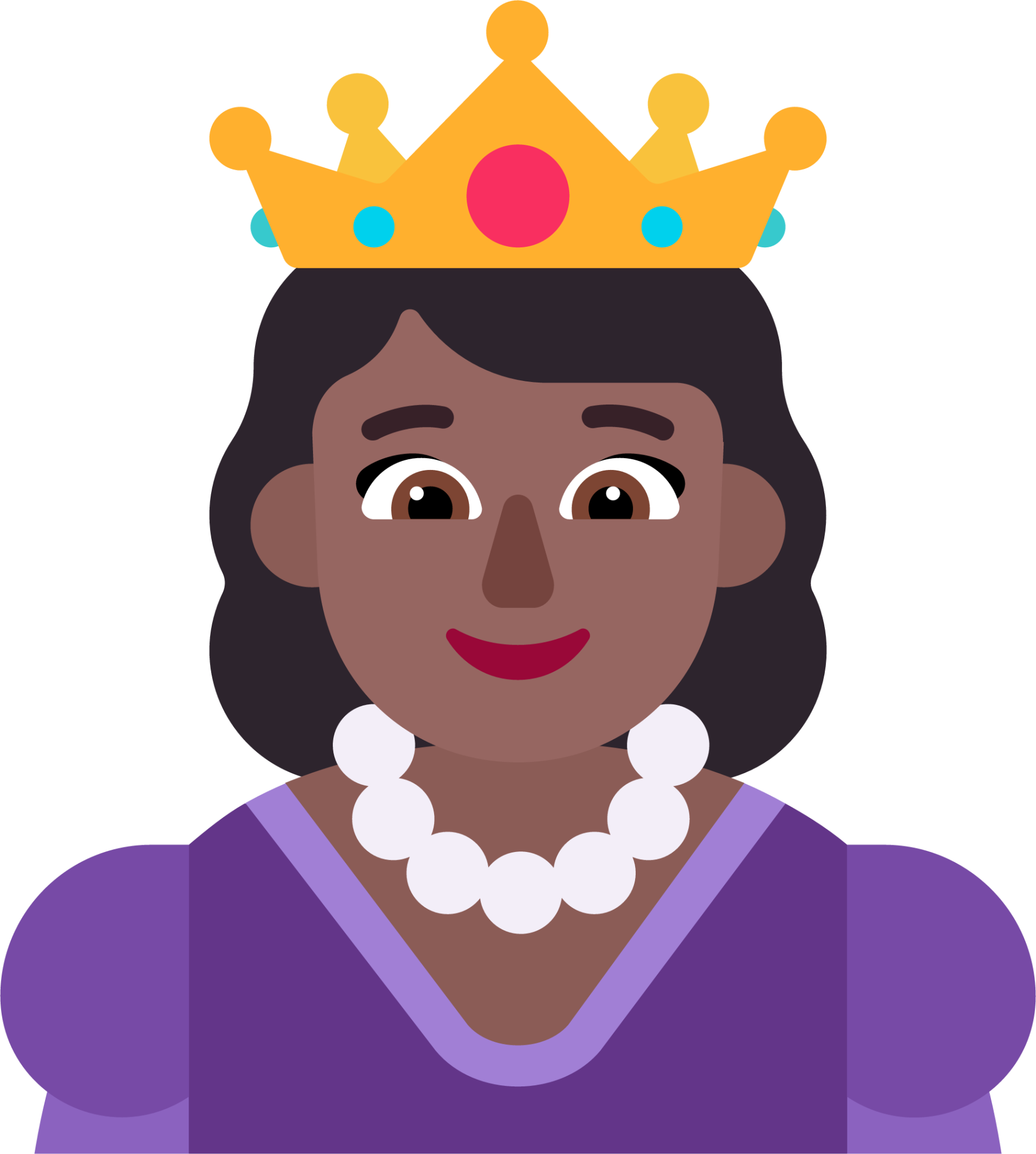 princess medium dark emoji