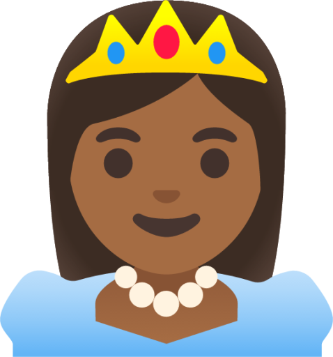 princess: medium-dark skin tone emoji