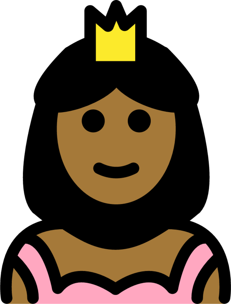 princess: medium-dark skin tone emoji