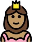princess: medium skin tone emoji
