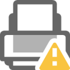 printer warning symbolic icon