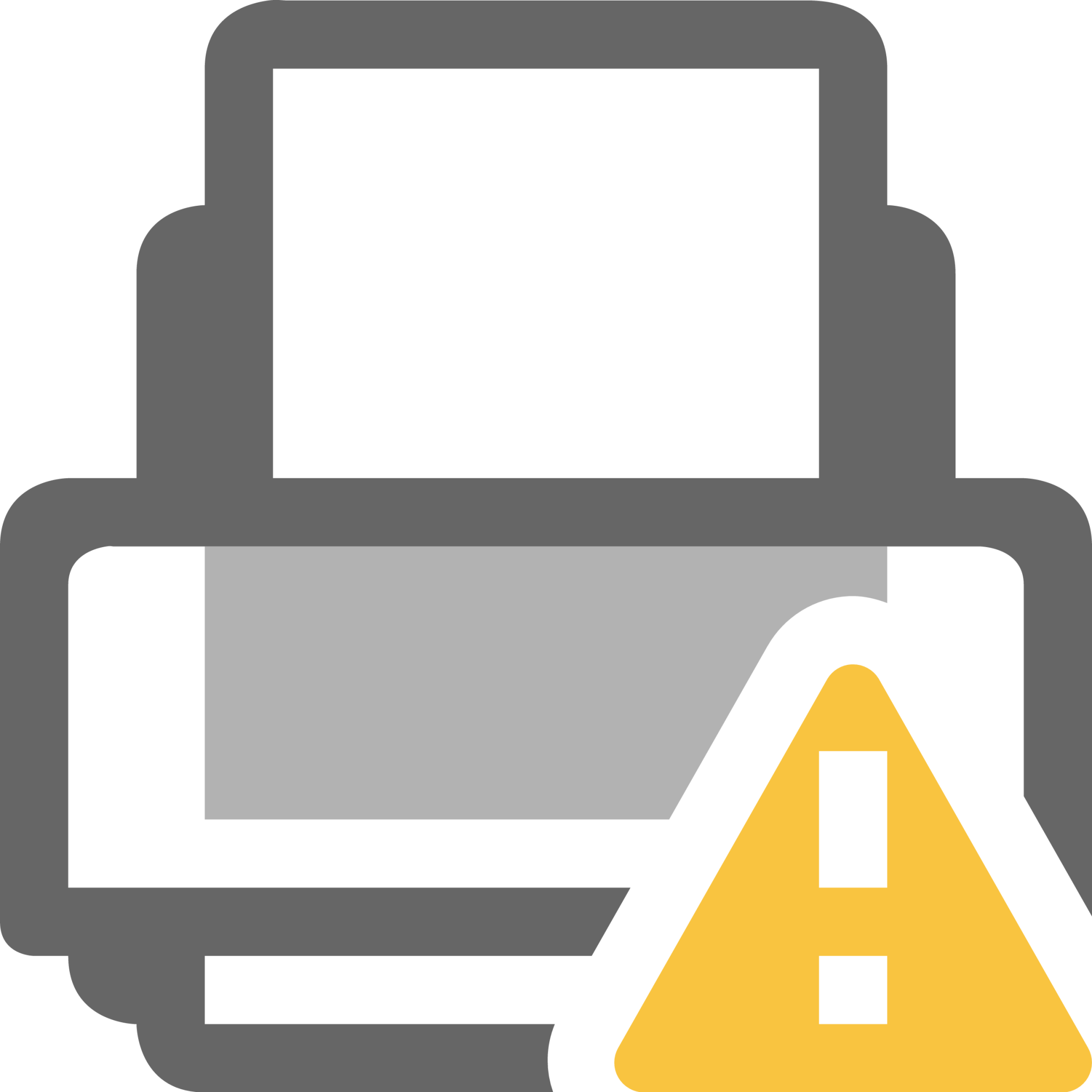 printer warning symbolic icon