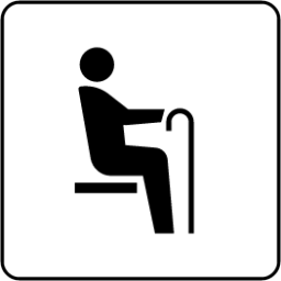priority seats for elderly people icon