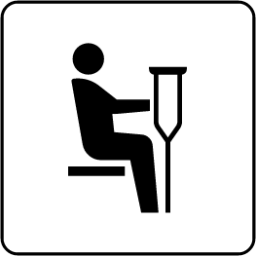 priority seats for injured people icon