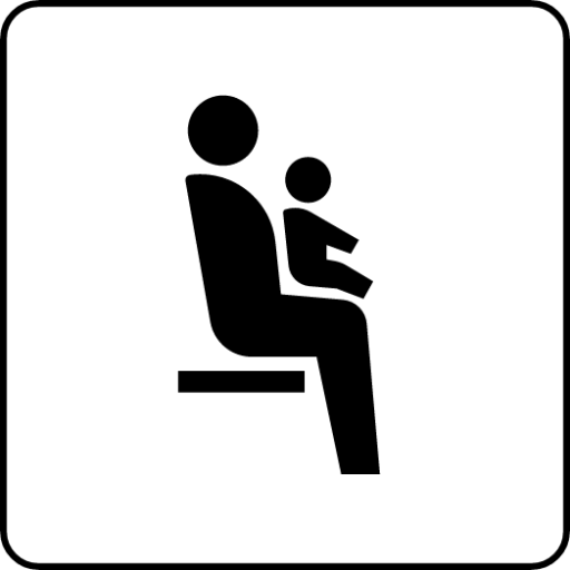 priority seats for people accompanied with small children icon