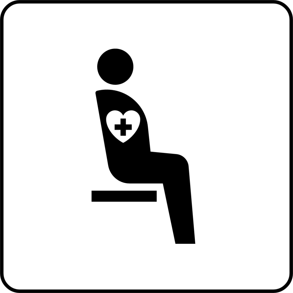 priority seats for people with internal disabilities heart pacer etc icon
