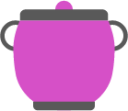 purple and pink pot icon