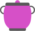 purple and pink pot icon