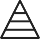 pyramid chart light icon