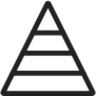 pyramid chart light icon