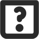question mark square icon