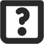 question mark square icon