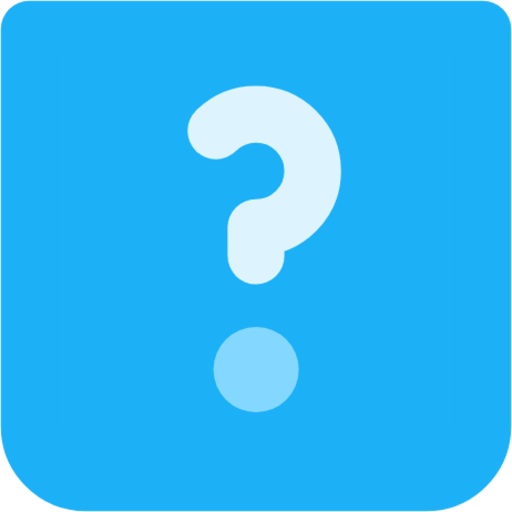 question mark square icon