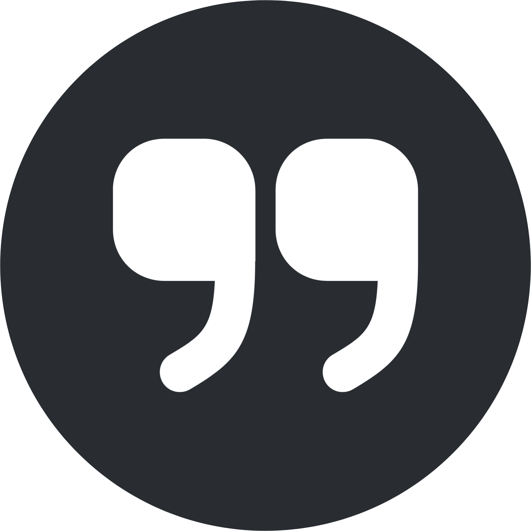 quote up circle icon