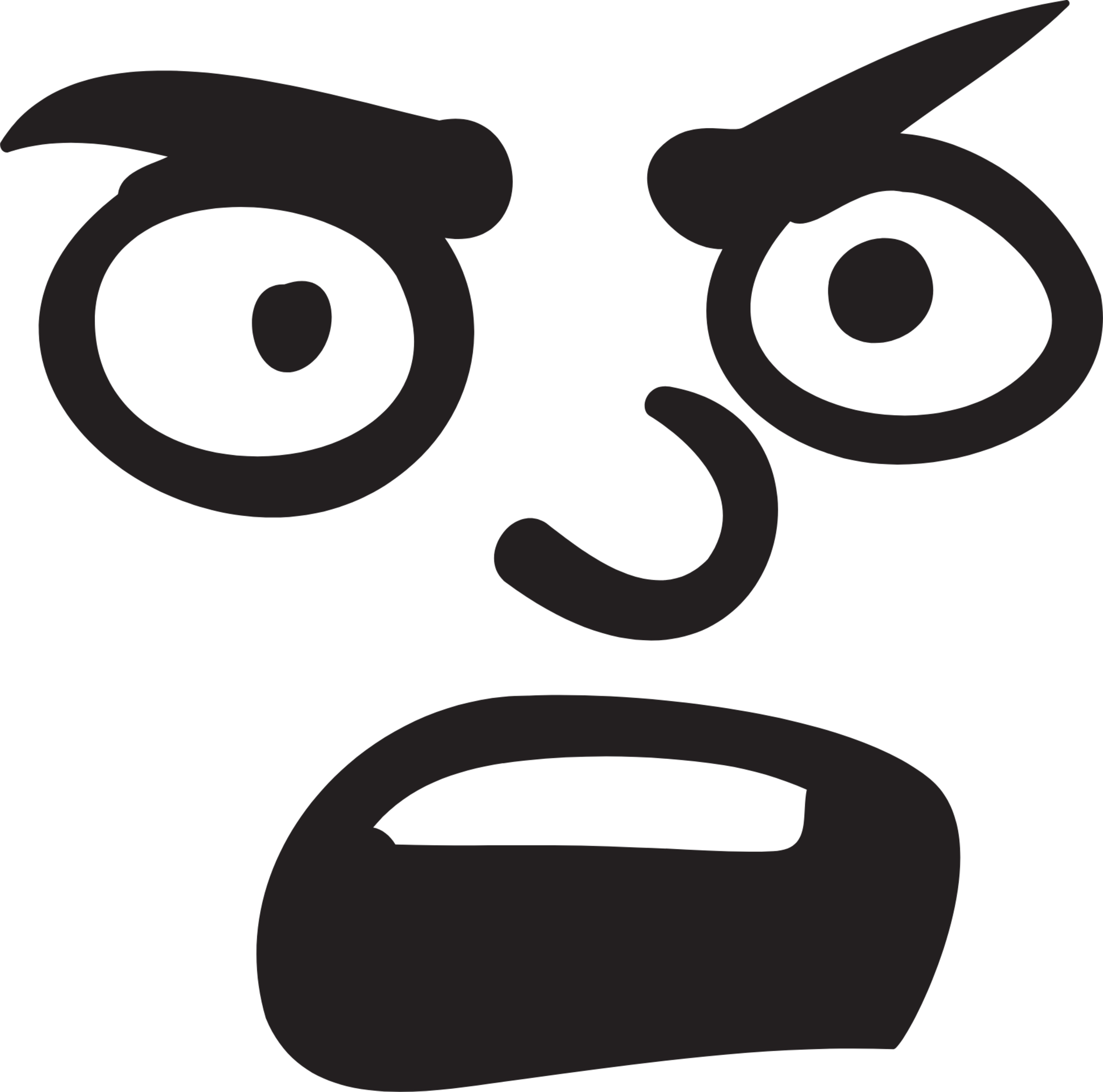 Rage face illustration