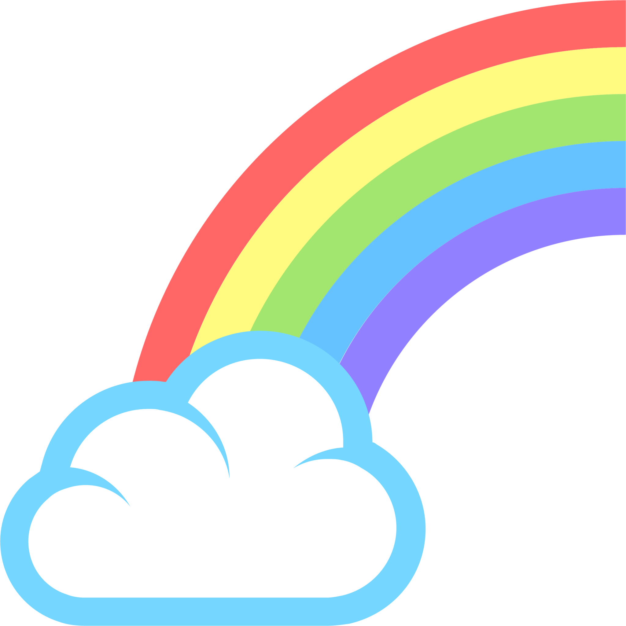 PROMO SET: Rainbow & Smiling Cloud