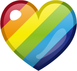 rainbow heart (diagonal) emoji