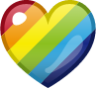 rainbow heart (diagonal) emoji