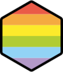 rainbow hexagon emoji