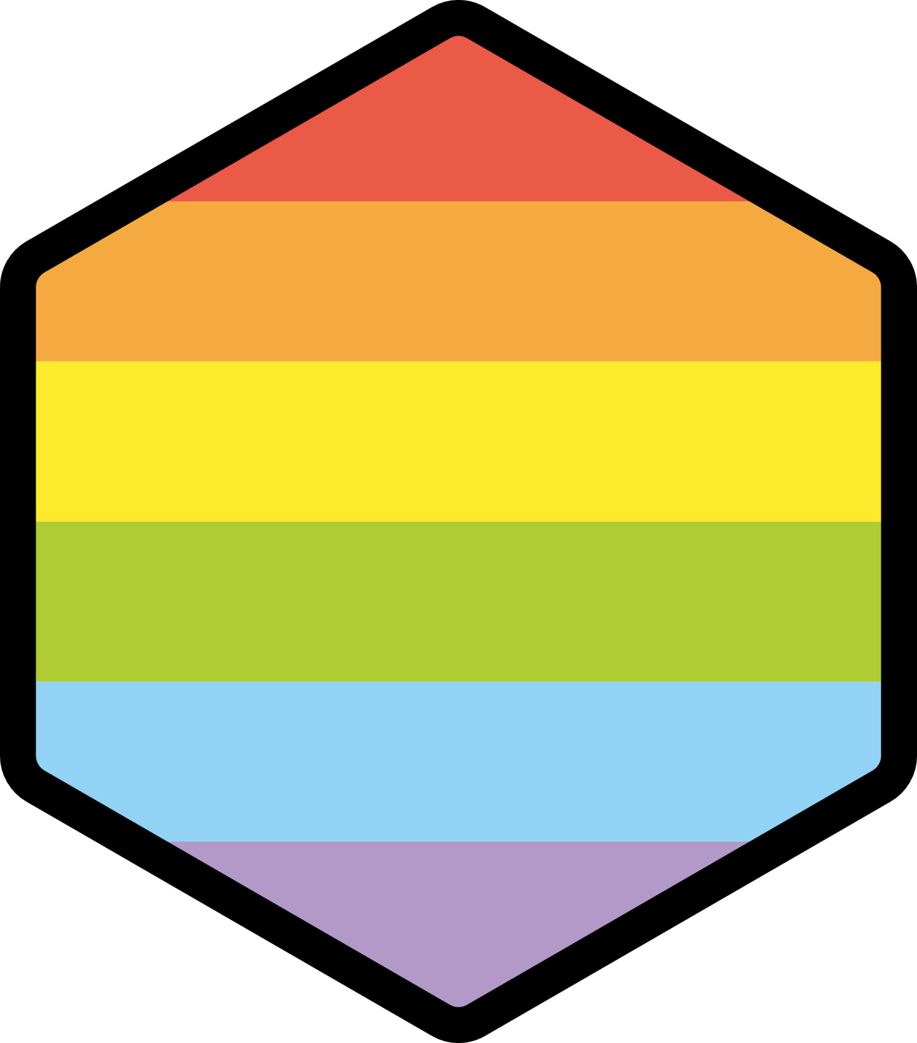 rainbow hexagon emoji